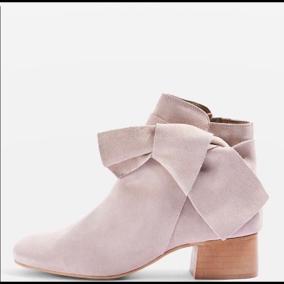 blush suede booties